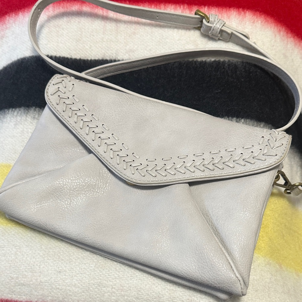 Anthropologie Grey Crossbody Bag